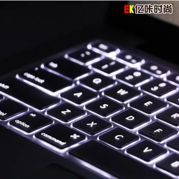 

NEW Russian Spanish Colorful Silicone Keyboard Cover for m acbook air 13 pro 13 15 17 retina Rainbow Protector US Euro version