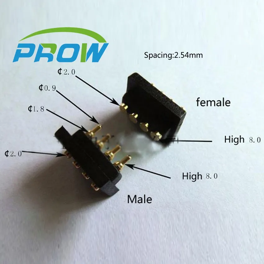 Tangda 4P 4-контактный разъем, мобильный телефон pogo контактный наконечник пружины иглы большой ток пружинный контакт контактный разъем шаг: 2,54 мм AG