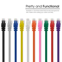 16pcs1ft 30 см Желтый Синий Цвета Планка RJ45 500 МГц CAT 6 Компьютер Ethernet Патч Сеть Lan Кабели CAT6 ETL проверено