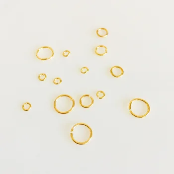 

wholesale 100 pcs/lot golden gold plated split open rings jump rings jewelry findings components accessories DIY for women