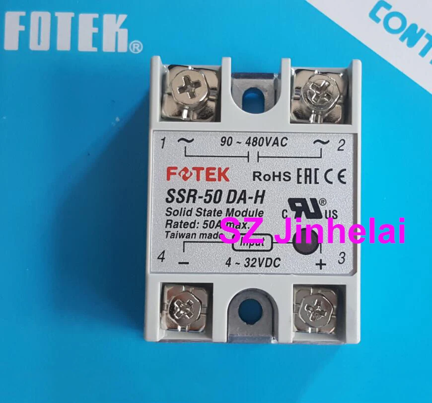 

FOTEK SSR-50DA-H Authentic original Single-phase solid state relay 50A 90-480VAC 4-32VDC
