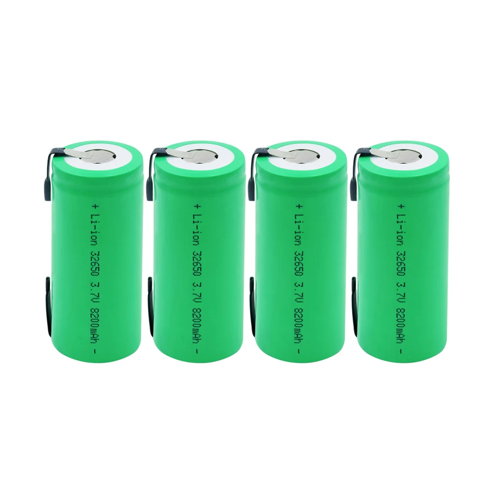 3,7 V перезаряжаемая 8200mAh 32650 литий-ионная батарея с заварочными вкладками для фонарей игрушки дистанционного управления аварийные огни - Цвет: 4  Pieces