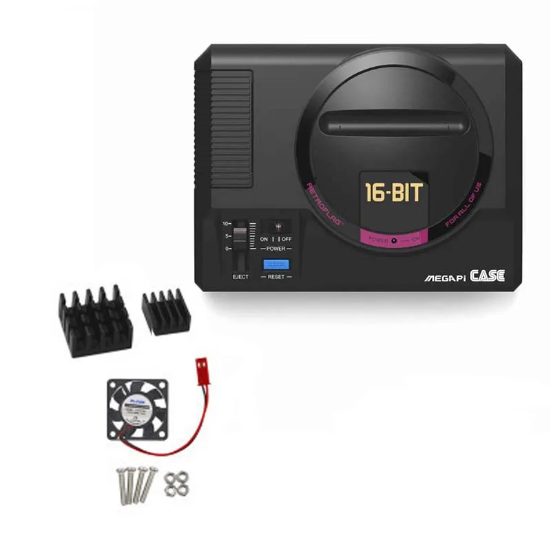 Retroflag MEGAPi чехол+ вентилятор+ радиатор+ вентилятор+ HDMI кабель+ 5 v 3A мощность для Raspberry pi 3 B Plus(3B+)/3B/2B