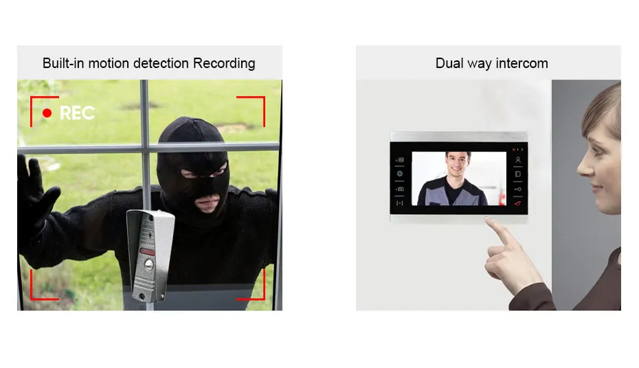 Dragonsview 7 "HD AHD 960 P видео система внутренней связи с домофоном с 2 камеры внутренняя связь замок поддерживается (не включает) Запись