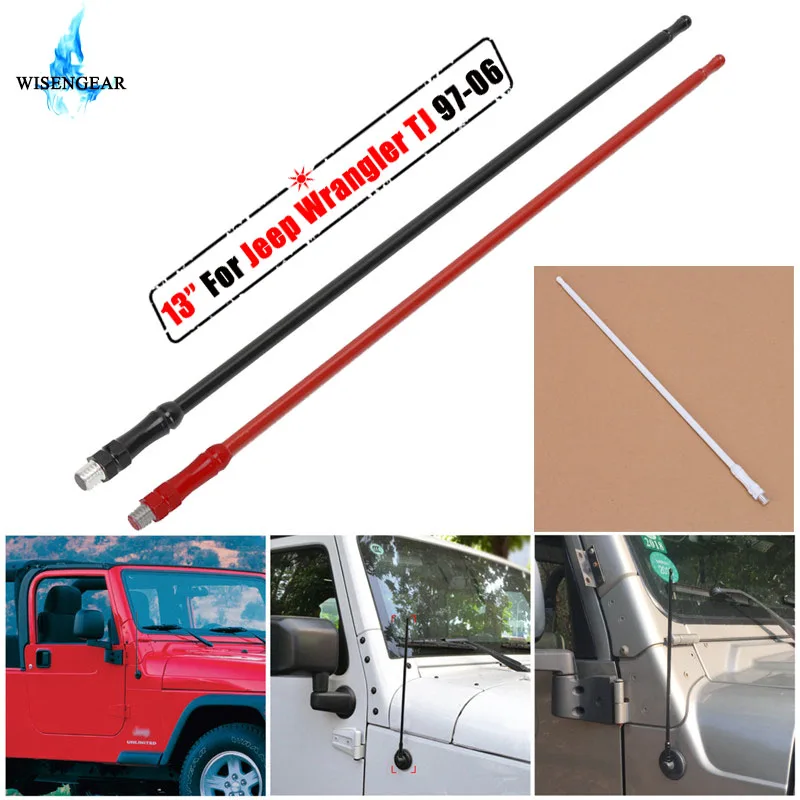 13inch AM FM Antenna Car Radio Antennas Mast For Jeep TJ Wrangler 1997