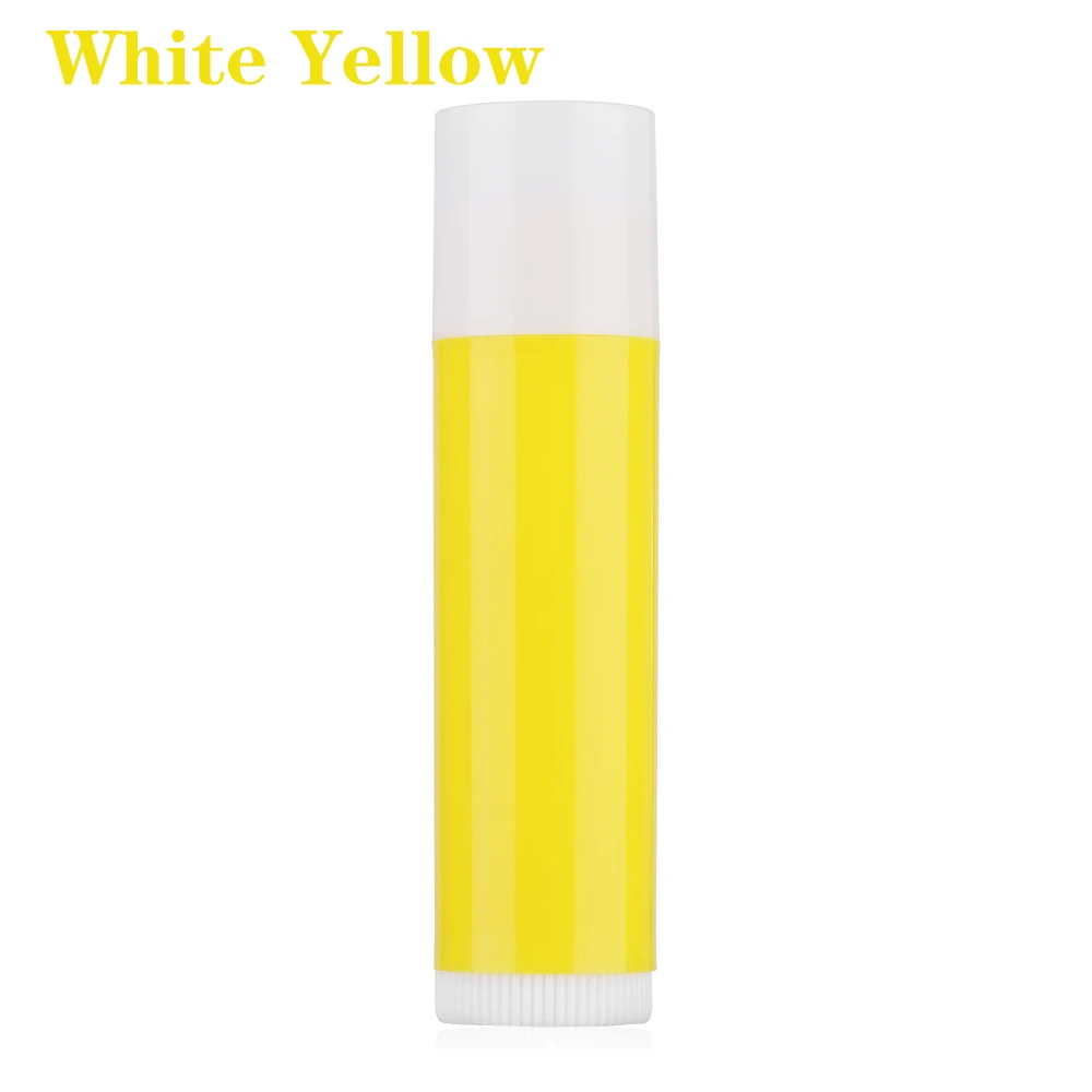 10 PC Plastic Empty Cosmetic Containers Lip Balm Container Glue Stick Clear Travel Bottles Lipstick Tube DIY Lip Balm Container - Цвет: yellow