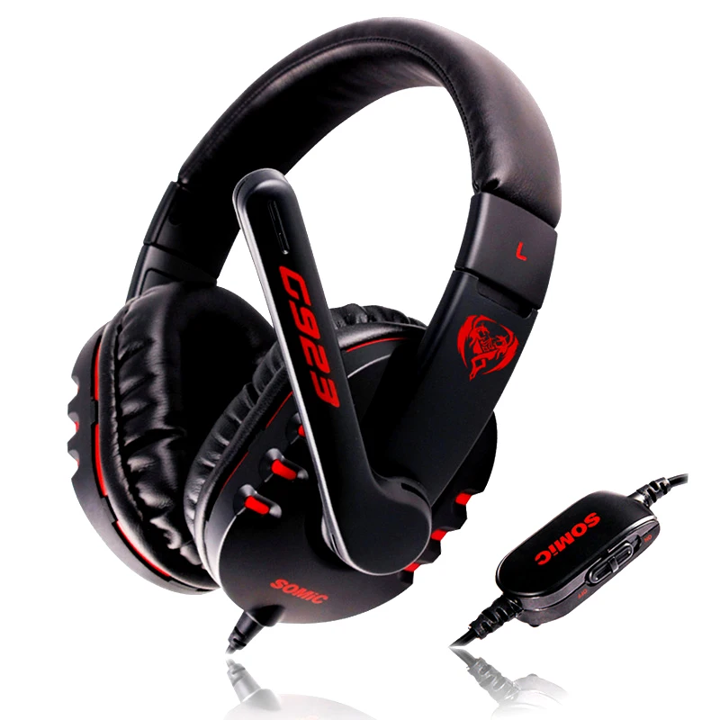 Somic G923 стерео окружении звук игра гарнитура Over Ear Игровые наушники оголовье с