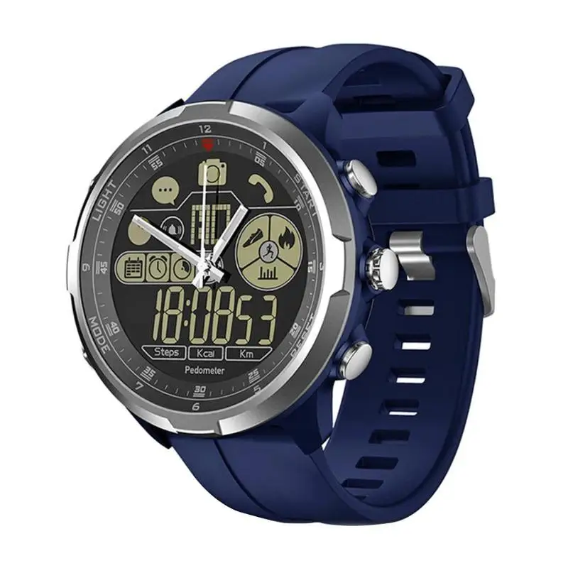 Синий ZEBLAZE VIBE 4 Гибридные прочные Смарт-часы IP67/50 м водонепроницаемые 1,2" 9 H сапфировое стекло Bluetooth 4,0 Inteligente Smartwatch для мужчин - Цвет: Синий