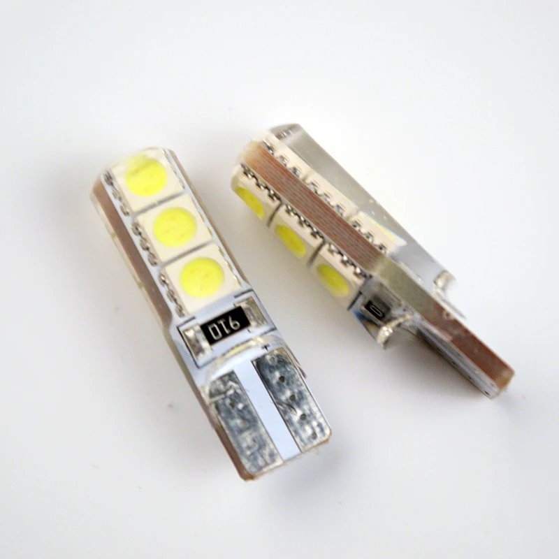 Flytop T10 194 W5W 6SMD 5050 силиконовая оболочка Светодиодный лампочки Canbus автомобиля светодиодный 1 шт