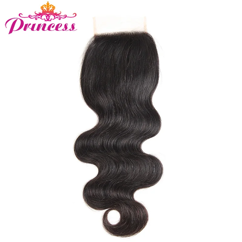 Cut Rate Closure Hair-Lace Human-Hair Body-Wave Free-Part Beautiful Peruvian Princess 8-20inch znqaM519