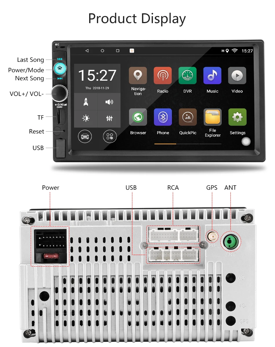 Flash Deal Jansite 7" 2 din Car Radio Android 8.1 Touch Screen Player GPS Navigation Multimedia radio Car Stereo with SD card Backup camera 12 Flash Deal Jansite 7" 2 din Car Radio Android 8.1 Touch Screen Player GPS Navigation Multimedia radio Car Stereo with SD card Backup camera 12