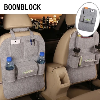 

1Pcs Car styling Rear seat storage bag for Abarth Fiat 500 BMW E60 E36 E34 Mercedes Benz W204 Volvo XC90 V70 Accessories
