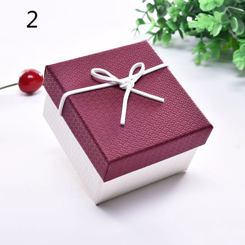 Подарочная коробка для часов браслет ювелирные изделия подарок часы витрина упаковочная коробка модный прочный бант квадратный футляр для часов - Цвет: 2