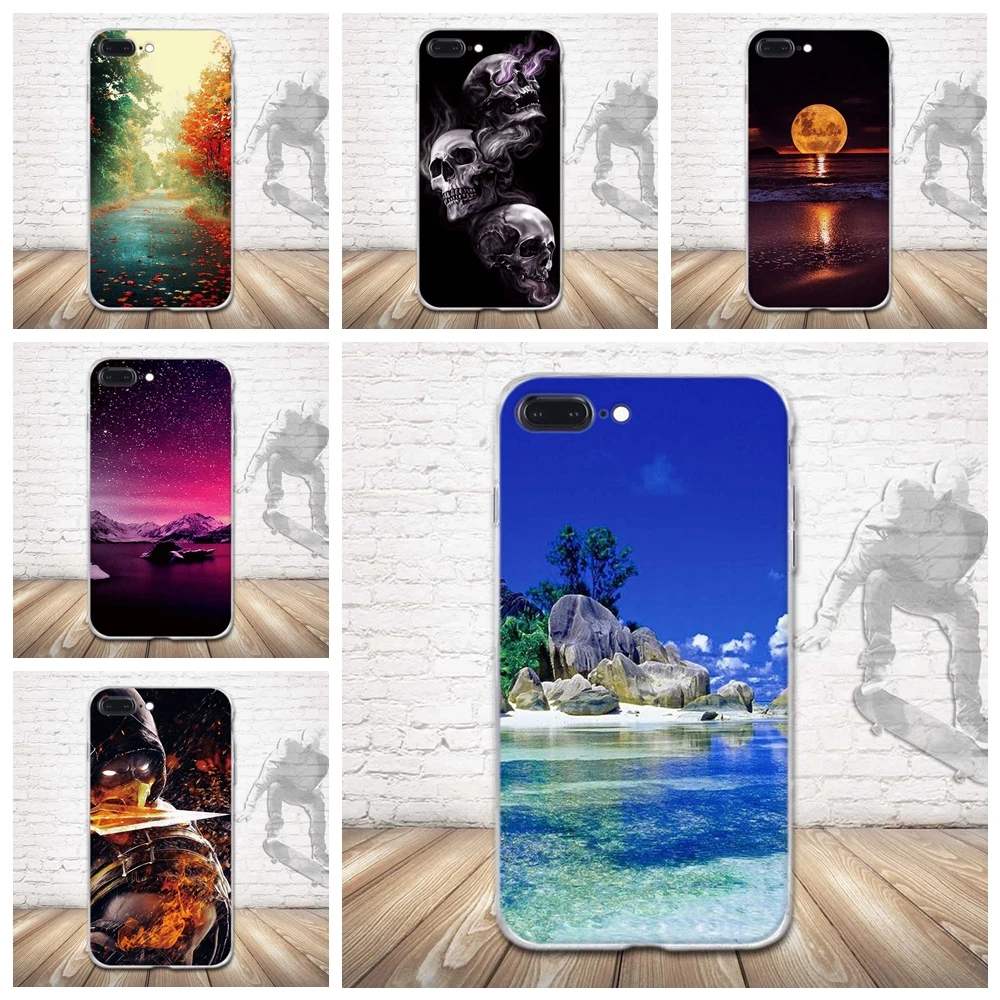 TPU Case For iPhone 7 Plus 7Plus Back Phone Cover for iPhone 8Plus 8 Plus Soft Silicone Print Shells for iPhone 7+ for iPhone 8+
