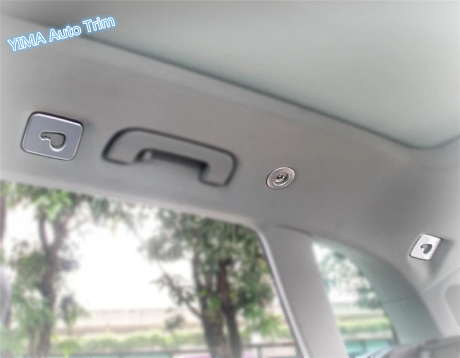 

Lapetus Auto Styling Roof Hook Frame + Upper Roof Reading Lights Lamp Frame Cover Trim 6 Pcs Fit For Audi Q5 2018 2019 ABS Matte