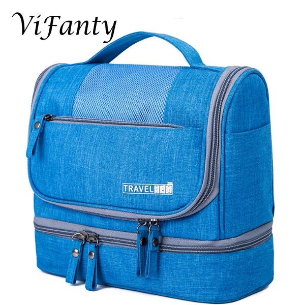 

Large waterproof hanging toiletry travel bag organizer kits cosmetic bag