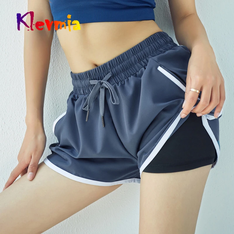 

Women's 2 In 1 Running Short Women Sports Shorts Training Exercise Joggers Gym Shorts With Pocket Short 2 En 1 Running Homme