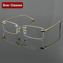 Чистый титан мужские очки оправа оптические очки RXable без оправы очки светильник вес 4 цвета YASHILU 1179