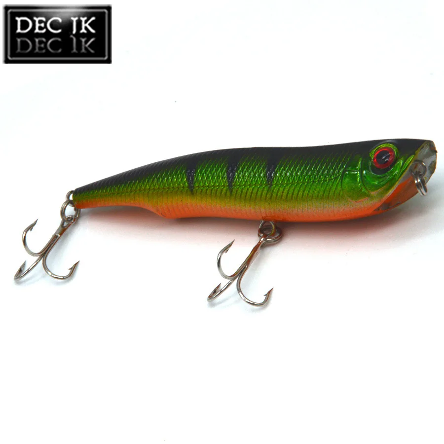 6PCS Pencil Artificial Bait Hard Fishing Lure Float Poper Top Water Floating Swimbait Lures Sea With Hooks Laser Baits Tackle (5)