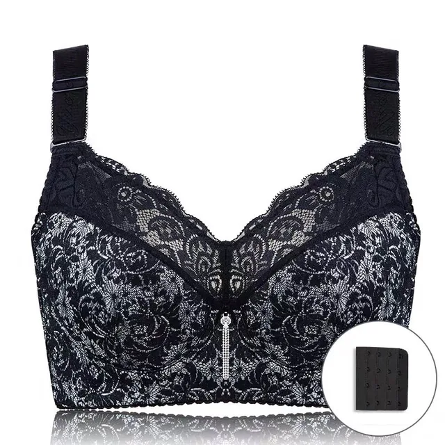 Women's Full Coverage Lace Wireless Non Padded Cotton Bra Plus Size 34