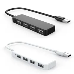 2019 Новый USB 2,0 4 порты концентратор Расширение Splitter адаптер для портативных ПК зарядное устройство для комьютера