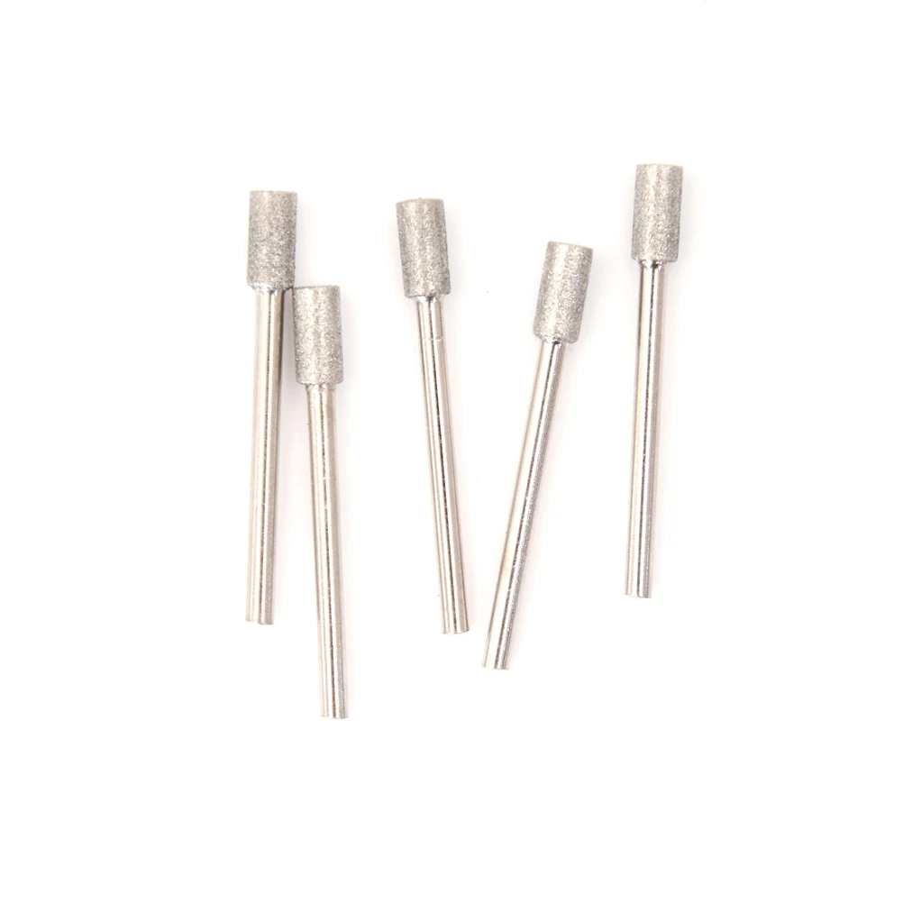 

5Pcs/set Carving Polishing Rotary Tool 3/5/10/45mm Cylindrical Diamond Glasses Jade Burr Bits