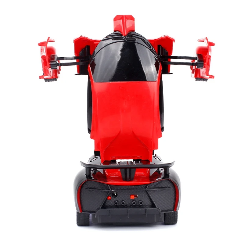 2 In 1 RC Car Sports Car Transformation Robots Models Remote Control Toy Kids(red