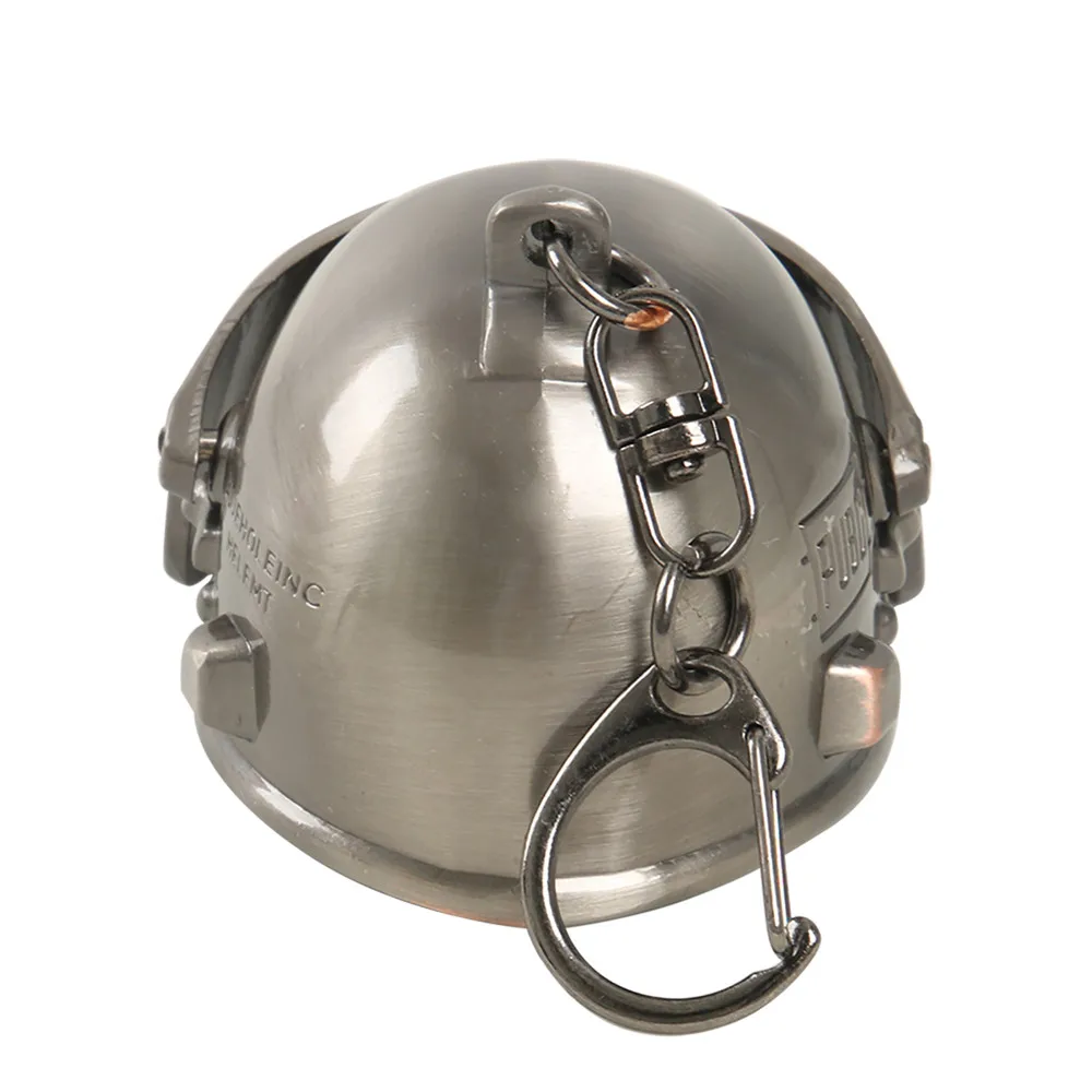  Takerlama Game Playerunknown Battlegrounds 3D Keychain PUBG Level 3 Helmet Alloy Keyring Jewelry Pe