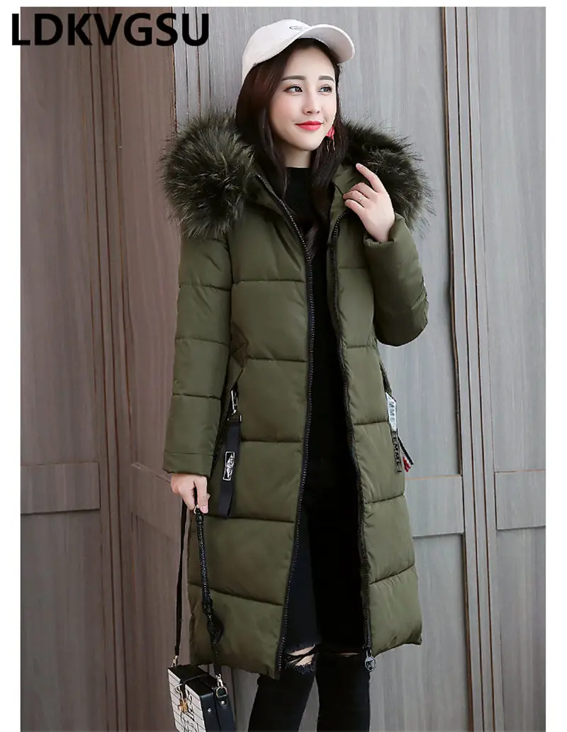 Зимнее женское пальто с капюшоном, ватное пальто, женская теплая утолщенная Повседневная куртка с хлопковой подкладкой, верхняя одежда, модные парки 6XL Is1278