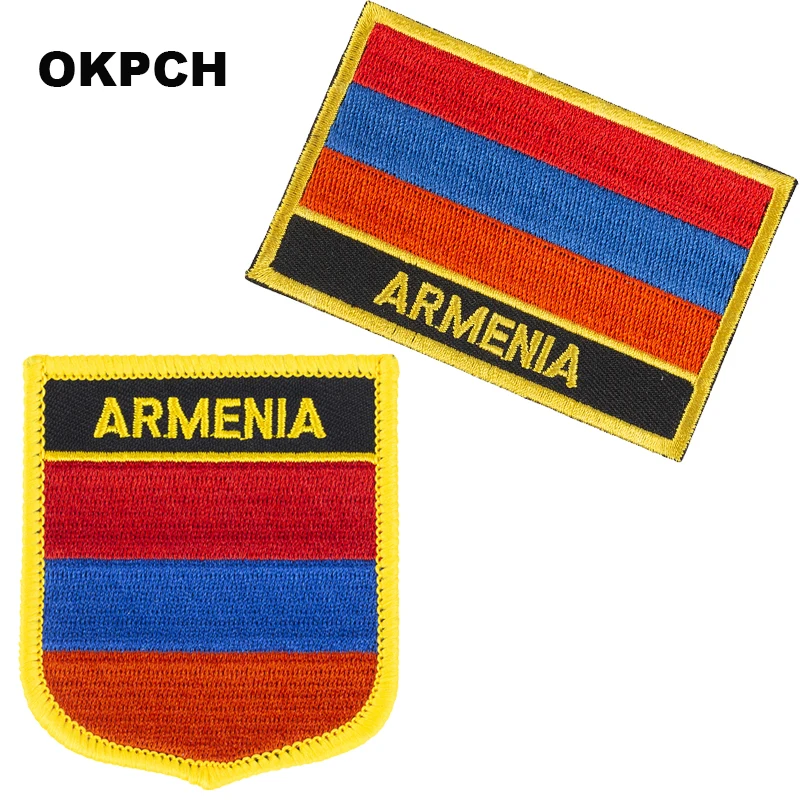 

Armenia Flag patches embroidered flag patches national flag patches Patches for Clothes DIY Decoration PT0198-2