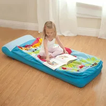 INTEX 66802 64*152*20 см детский одноместный надувной матрас воздушная кровать ланч-брейк с спальный мешок, мешок для вещей и насос