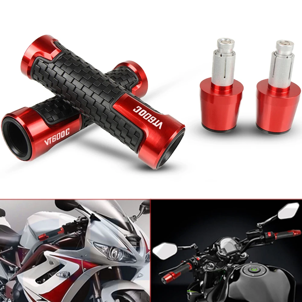 

For Honda VT600C VT 600C VT600 C 1998-2007 1999 2000 Accessories Motorcycles CNC Hand Grips Handlebar Grips and bar Ends Weights