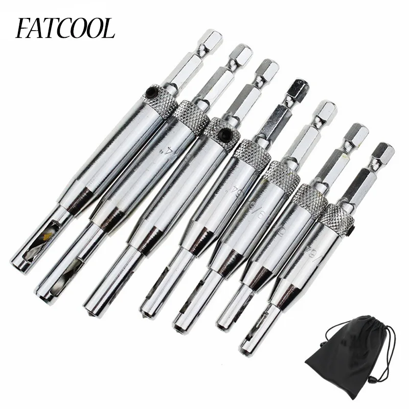 Набор сверл FATCOOL 7 шт. набор из быстрорежущей стали с самоцентрирующимися петлями