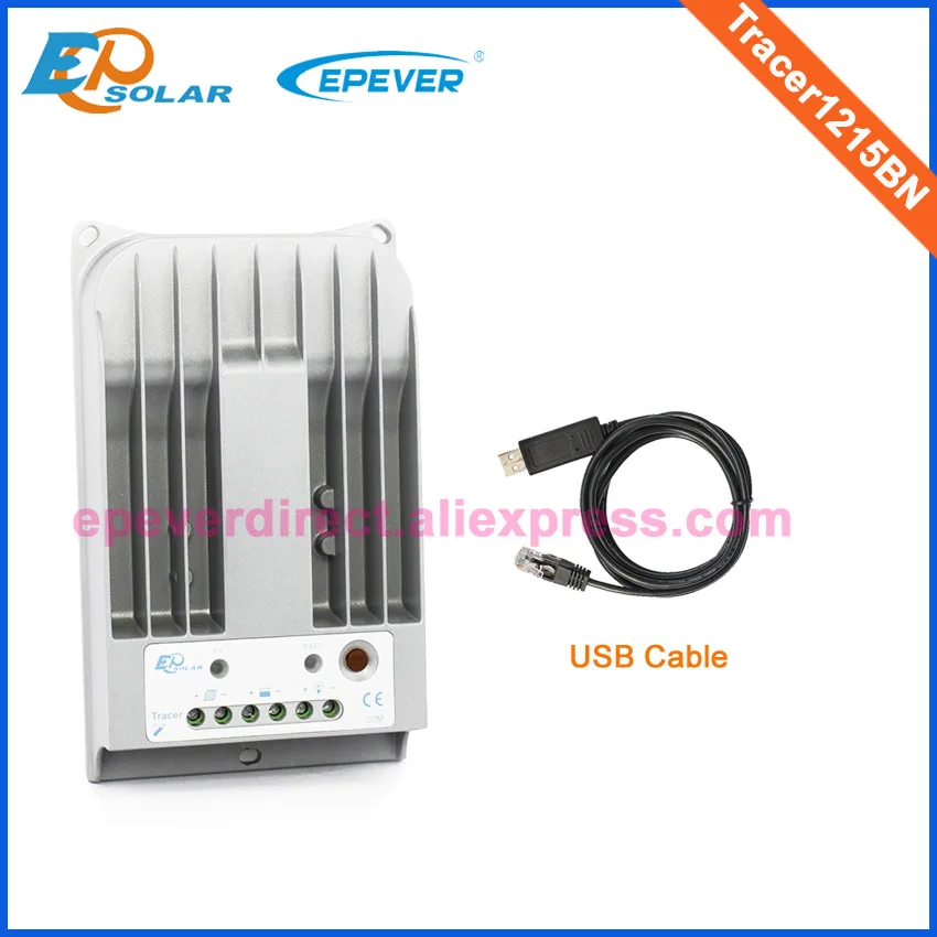 

12v/24v automatic type MPPT Tracer1215BN Max PV input 15v solar charge controller+USB cable connect PC 10A 10amp