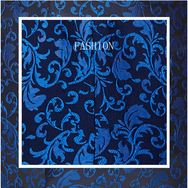 Magro Casual Blazer Floral Jacquard Xale Lapela