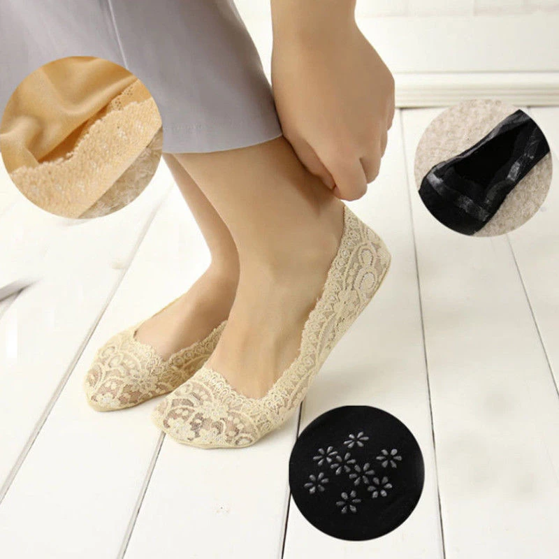 5 пар женщин дамы девушки подследники Footsies невидимая кожа тонкие носки