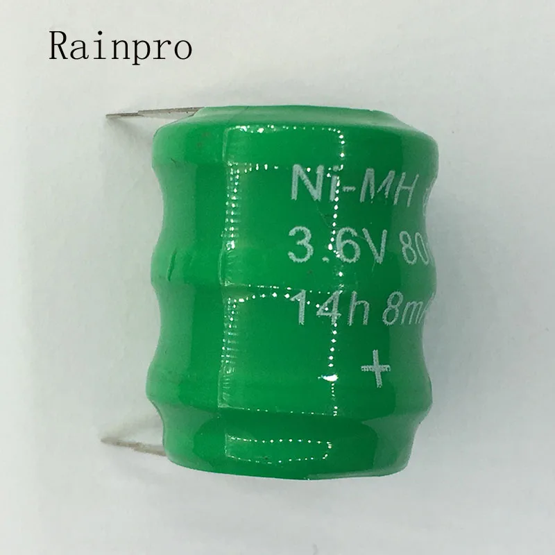 Rainpro 2 шт./лот 3,6 в 80 мАч Ni-MH Ni MH батареи с булавками перезаряжаемые кнопки батареи для часов памяти ЛУЖАЙКИ ЛАМПЫ