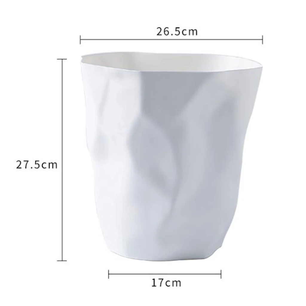 Modern Fashion Irregular Trash Can Plastic Wastebasket Dustbin for Home Office Car