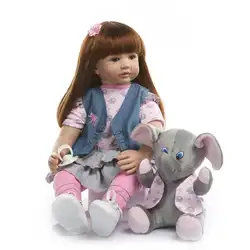 Младенец получивший новую жизнь Кукла живой ребенок 24 "60 см виниловые силиконовые для новорожденных, для девочек принцесса кукла подарок