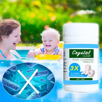

100 Pcs Pool Cleaning Tablet Safe Long Lasting for Swimming Pool FK88