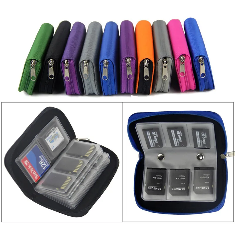 

Card Storage Carrying Case Holder Wallet 18slots + 4 slots Carrying Pouch Protector Colorful Container