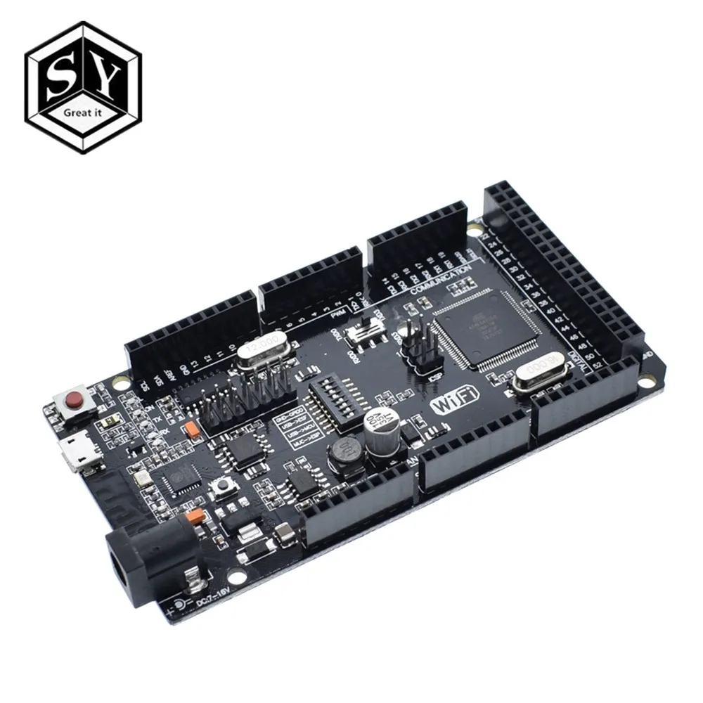 Карта памяти Great IT Mega + WiFi R3 ATmega2560 ESP8266 32 м CH340G совместима с Arduino NodeMCU