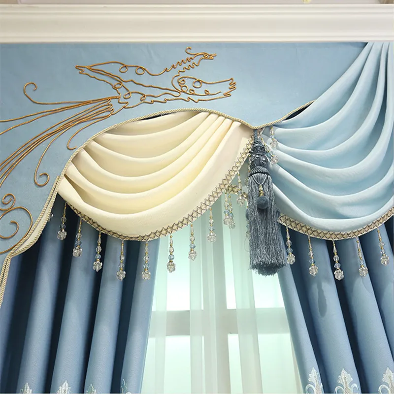 

European Luxury custom valance Used for curtains at the top (Buy valance dedicated link/Not including Cloth curtain and tulle)