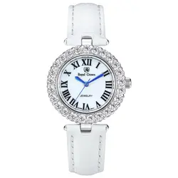 Королевский Корона 6305 Италия ювелирный бренд часы алмаз Японии MIYOTA platinum известный бренд элегантное платье часы дамы горный хрусталь