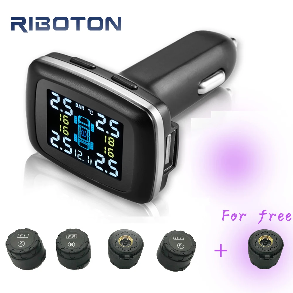 Riboton C100 Автомобильная сигарета безопасный контроль давления в шинах