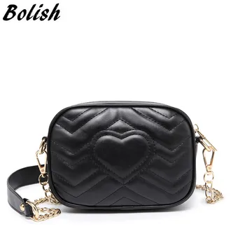

Bolish New Spring and Summer Skin Simple Lattice Chain Women Handbag All-match Single Shoulder Bag Fashion Women Bag