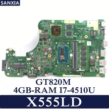 KEFU X555LD Laptop motherboard for ASUS X555LD X555LP X555LA X555L X555 Test onboard mainboard 4G-RAM I7-4510U GT820M