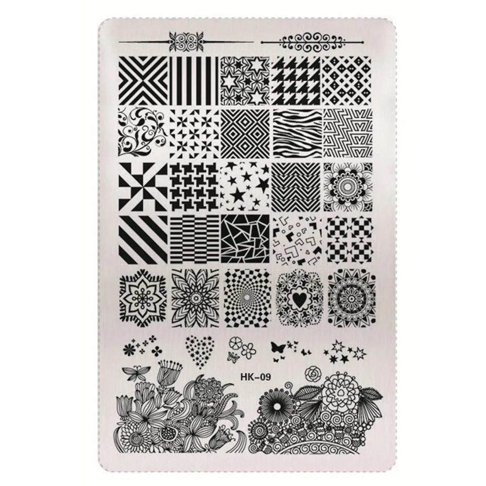 1 шт. DIY Художественный штамп с изображением для ногтей штамповки пластины шаблон маникюра милые наклейки