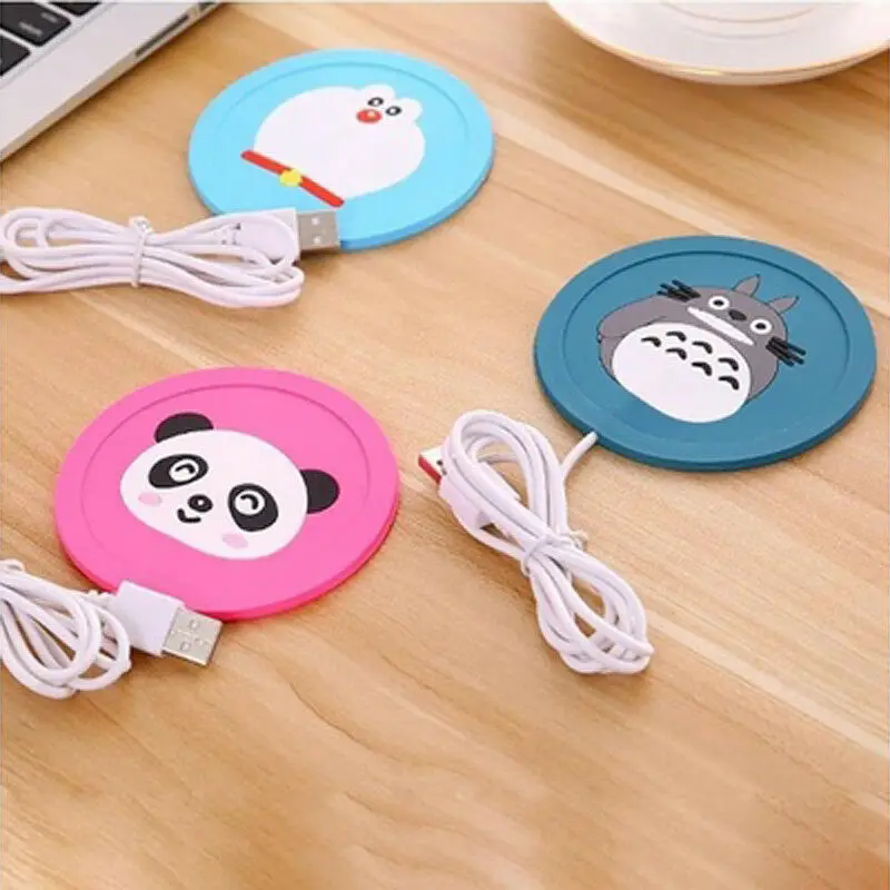 Мультфильм солдат дизайн силиконовый USB Coaster чашка Отопление кофе чай напиток грелка коврик высокое качество устройство офис