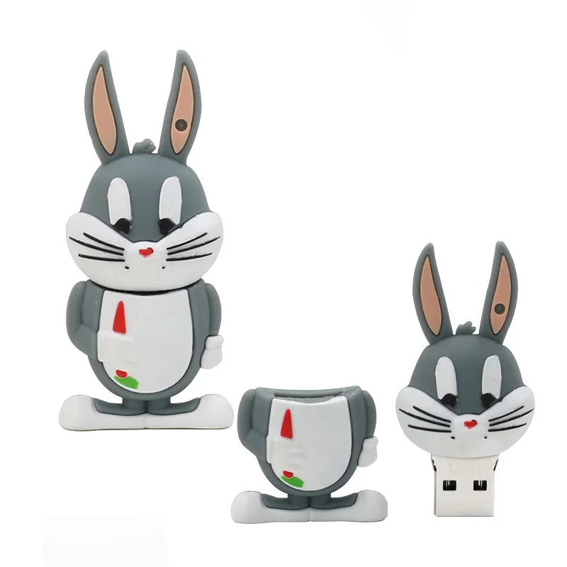 Cartoon Pendrive 128GB USB Flash Drive 64GB 32GB 16GB 8GB Pen Drive Bugs Bunny Daffy Duck Memoria USB Flash Disk Memory Stick